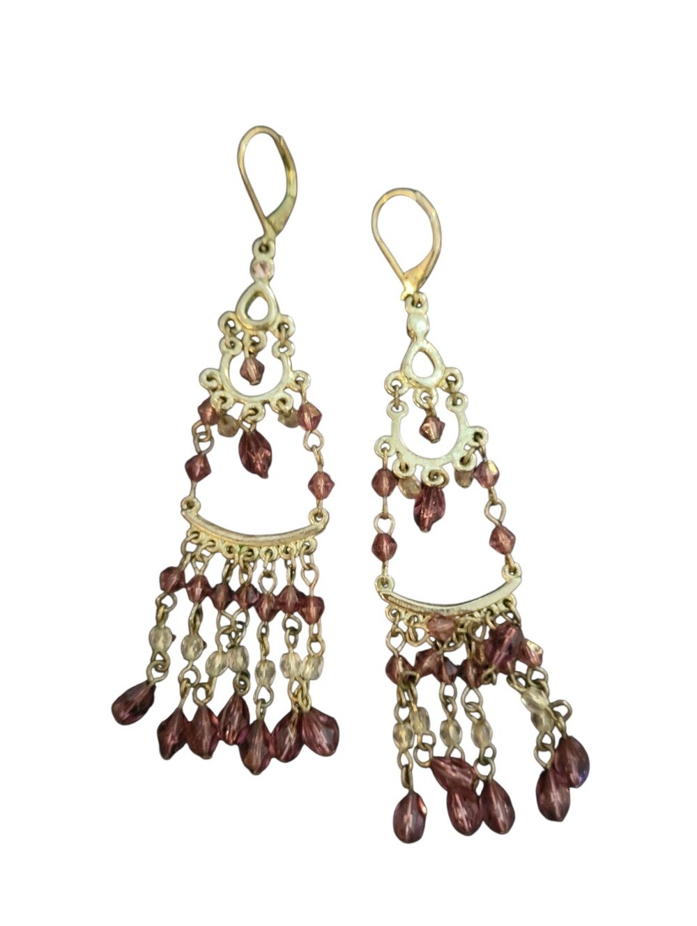 Dangle Earrings Silver/Purple
